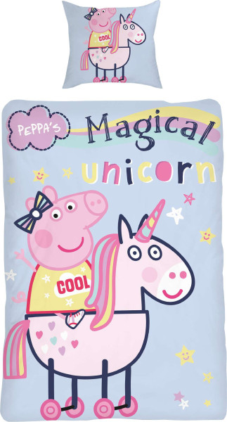 Bettwäsche Peppa Pig «Magical Unicorn»